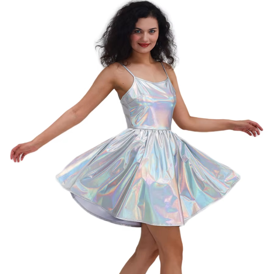 Abito In Pelle Verniciata Donna - Mini Dress Sexy Senza Schienale, Per Feste E Club - Foto 7