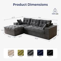 Grenzüberschreitendes Exklusives Vakuum-Komprimiertes Sofa-Modul Wohnzimmer Chaiselongue L-förmiges Design Verstellbares Lazy-Style Schlafsofa