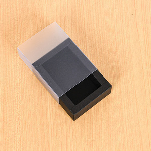 Recycled Drawer <strong>Box</strong> with PVC Window Rrctangle Kraft Paper <strong>Red</strong> Gold Silver Slim <strong>Box</strong> Drawer Folding Gift Slide Cardboard Packaging - Product Image 4