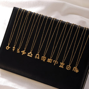 Collana di stile semplice per donne simbolo creativo di moda dodici segni stella collana pendente - Product Image 2