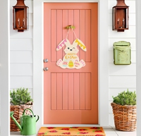 3 disques en bois non finis en forme de lapin, écologiques et réutilisables, pour l'artisanat DIY des enfants, décorations de porte de Pâques à suspendre