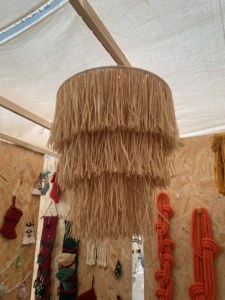 Luminaire <span class=keywords><strong>suspendu</strong></span> en <span class=keywords><strong>macramé</strong></span> polyester style bohème, ambiance naturelle, pour salon Art Déco, mariage Diwali - Product Image 3