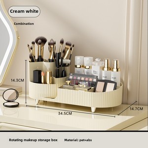 Grande capacità Organizer per il trucco scatola di immagazzinaggio e plastica antipolvere per la cura della pelle e porta cosmetici con scomparti per lavabo - Product Image 6