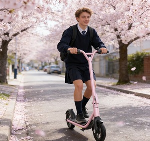 Trottinette électrique portable <span class=keywords><strong>C1</strong></span>, moteur sans balais 350W, cadre en alliage d'aluminium, double suspension, contrôle par application, longue autonomie, étanche, sûre - Product Image 3