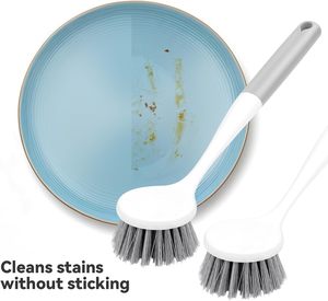 Wholesale <b>Round</b>-Tipped Non-Slip Ergonomic Handle Dish Cleaning <b>Brush</b> for Kitchen - Product Image 4