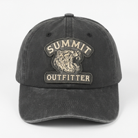 Casquette de baseball pour homme, style Dad Hat, personnalisée, délavée et vieillie, 6 panneaux, en sergé de coton, visière courbée, avec patch brodé, style vintage rétro streetwear
