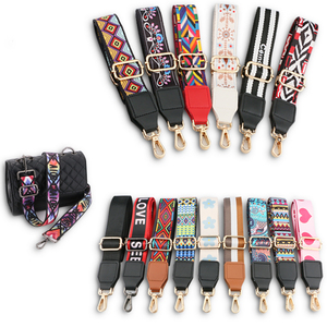 Tracolla Larga Colorata in Nylon e Cotone per Borsa da <span class=keywords><strong>Donna</strong></span>, Cinghia Regolabile per Borsa a Tracolla, Accessori per Borse - Product Image 3