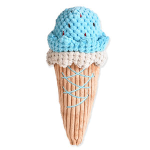 Value Pack Coleção Eco-Friendly Ice Cream Cone Squeaky Recheado Pelúcia Dog Chew Toy - Product Image 4