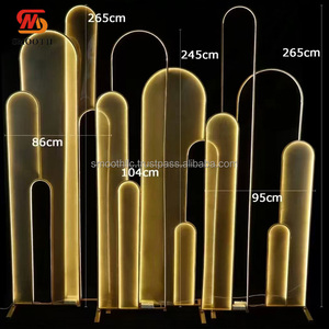 Customized Hot-Selling LED <b>Backdrop</b> Arch <b>with</b> Warm Light High-Quality Iron <b>Stand</b> for Wedding Stage & Banquet Hall Decoration - Product Image 3