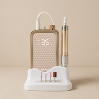 Ponceuse à ongles électrique sans balais 35000 tr/min avec base de table et écran LCD intelligent pour salon de manucure