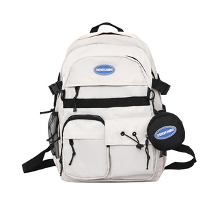 Shengshuming Women's <b>Backpack</b> <b>Large</b> Capacity Waterproof School <b>Backpack</b> With Zipper Pocket Color Blocking Design - Product Image 5