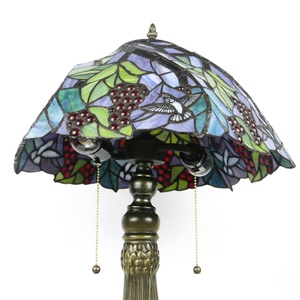 LongHuiJing - Lámpara de Mesa con Pantalla de Vidrio Flexible Ecológica de 16 Pulgadas para Uvas, Estilo Retro, para Mesita de Noche - Product Image 2