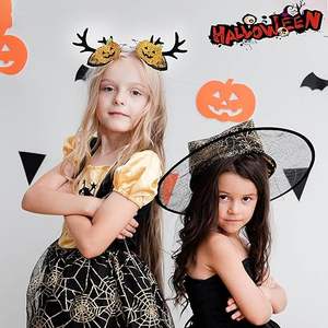 Baru kostum Halloween berdandan klip rambut Makeup pesta <span class=keywords><strong>Prom</strong></span> pita rambut alat peraga labu seram kelelawar dengan aksesori klip rambut - Product Image 6