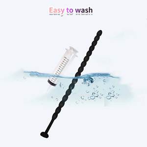 Suara uretra silikon dengan jarum suntik sumbat Penis berongga stimulasi bunyi uretra irigasi, mainan seks dewasa untuk pria - Product Image 3