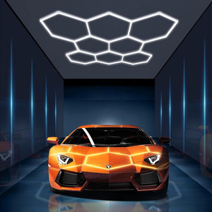 Tùy Chỉnh Bezel Màu Xanh Đỏ Tự Động Chi Tiết Hội Thảo Chiếu Sáng 110-240V LED Trần Hình Lục Giác Đèn Nhà Để Xe Tổ Ong Đèn - Product Image 5