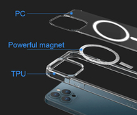 Étui de téléphone transparent en TPU antichoc et anti-chute pour 11 Pro/11/12 Pro Max/14/15 - Design de luxe par Vytech, certifié RoHS