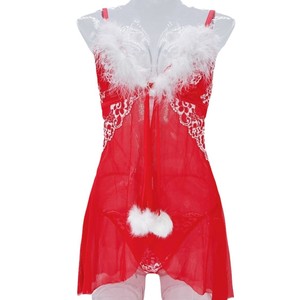 ชุดชั้นในสตรีเซ็กซี่ชุดคริสต์มาสสีแดง - Product Image 5