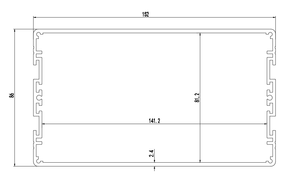 Корпус для электронных приборов 152x86 мм, алюминиевый, с охлаждением, для усилителя мощности, IP54 - Product Image 6