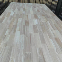 Panneau en bois massif de qualité professionnelle en bois de caoutchouc robuste, assemblé par joint de doigt, pour âme de porte robuste, anti-fissuration