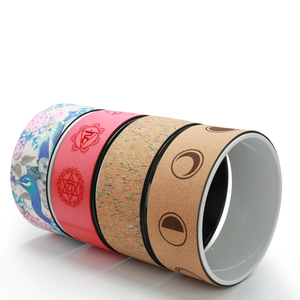 Rueda de Yoga Premium de Corcho con Impresión Personalizada, Portátil, Duradera, Ecológica, de Marca Privada, con Ruedas de ABS - Product Image 6