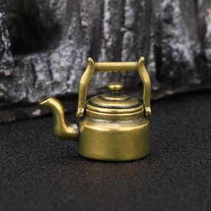 1pc <strong>Ethnic</strong> Style Vintage Style <strong>Antique</strong> Making Old Kettle Brass Ornament Children's Fun <strong>Antique</strong> Tea Pet Decoration Handicrafts - Product Image 4