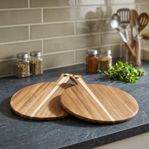 Planche à découper en bois d'acacia de 1,5 cm d'épaisseur avec poignée pour servir, planches à découper de cuisine, pizza, pain, fromage, charcuterie, fruits, légumes - Product Image 4