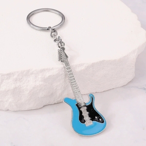 Llavero de guitarra eléctrica esmaltado al por mayor, mini instrumento musical, colgante, regalo para amantes de la música - Product Image 6