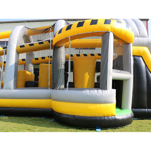 Pista <span class=keywords><strong>de</strong></span> obstáculos inflable interactiva para adultos, tobogán grande <span class=keywords><strong>de</strong></span> 24m <span class=keywords><strong>de</strong></span> largo, fábrica inflable <span class=keywords><strong>de</strong></span> China - Product Image 3
