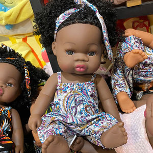 Poupées en vinyle de 35 cm en gros pour enfants, poupée noire africaine, fille africaine, bébé africain, poupée d'amour de 14 pouces - Product Image 3
