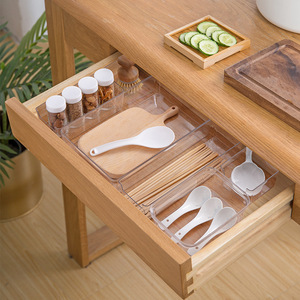 Transparent Storage <b>Box</b> 4 In 1 1L Acrylic Desktop Organizer For Cosmetics Stationery <b>Makeup</b> Organizers - Product Image 1