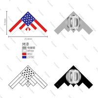 Drapeau de bombardier B2 de qualité supérieure pour épinglette Technique plaquée d'insigne en émail doux en métal personnalisé pour la collection de souvenirs