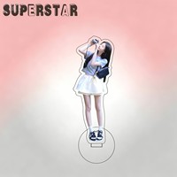 Standee Akrilik Kreatif Ju Jingyi 10cm, Dekorasi Meja Selebriti, Hadiah Ulang Tahun untuk Teman, Koleksi Gantungan Kunci