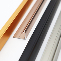 Perfiles de Aluminio Duraderos de Alta Calidad para Bordes de Azulejos, Paneles de Pared, Accesorios Metálicos de Estilo Moderno