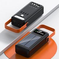 Batterie externe intégrée à câble, grande capacité, charge ultra-rapide 140W, 50000-100000mAh, interfaces Type-C pour ordinateurs portables et appareils mobiles