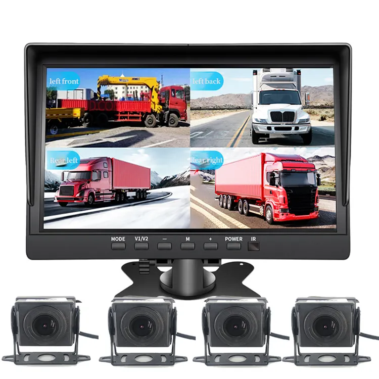 YS-P614-4AHD,10.1 polegadas ahd display com quatro canais caminhão de vídeo/carro sistema de visão traseira