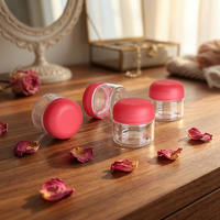 Vente en gros de pots en plastique PET demi-arche de 2OZ, 3OZ, 4OZ, 5OZ, 6OZ avec bouchon à vis coloré résistant aux enfants pour l'emballage des produits de soin de la peau