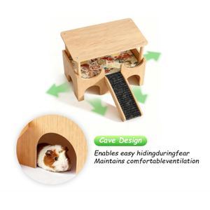 Abri détachable avec escalier, petits habitats chaleureux et mignons pour hamsters et furets - Product Image 4