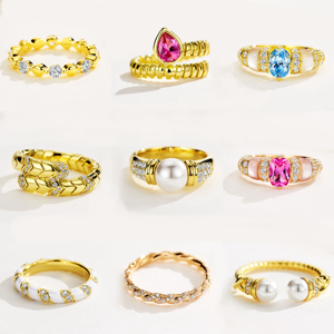 Rochime Luxury 925 Sterling <strong>Silver</strong> <strong>Rings</strong> for Women S925 Zircon <strong>Statement</strong> <strong>Ring</strong> Gold Plated Fine Jewelry for Party/everyday Wear - Product Image 5