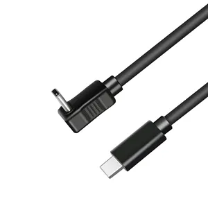 كابل شحن عالي السرعة USB-C 60 واط كابل نقل بيانات عالي السرعة منفذ C مسطح 90 درجة كوع مقبض نوع C