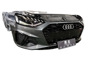 Parachoques Delantero Derecho para <span class=keywords><strong>Audi</strong></span> A4 20-24, Ensamblaje de Repuesto con Tornillos, Recortes para Sensor de Asistencia de Estacionamiento, Negro Carbón, Plástico Duradero Usado - Product Image 2