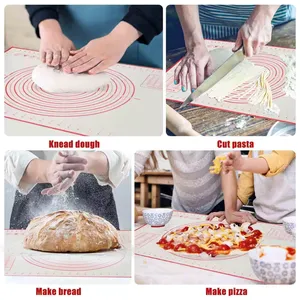 Tapis de cuisson en silicone alimentaire et fibre de verre, antiadhésif, résistant à la chaleur, compatible four et lave-vaisselle, écologique, réutilisable pour la pâtisserie - Product Image 2
