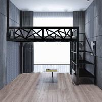 Lit supérieur en métal noir pour meubles de chambre à coucher sous la table Lit superposé double ignifuge pour étudiants à 2 étages