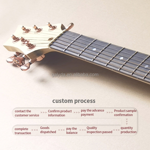 Guitarra Acústica GALYDA Thinline Fabricada en Fábrica, Logotipos Personalizables, Cuerpo de Caoba, Mástil de Arce, Diapasón de Palisandro - Product Image 3