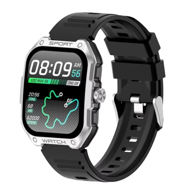 G18 GPS Smart Outdoor Sports Watch IPS Display IP68 Silicone Band Plastic for Measures Heart Rate Blood Oxygen Step Count