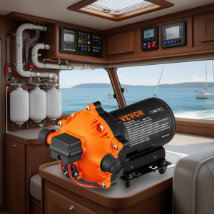 Bomba de diafragma Vevor de 12V, 70 Psi, 5.5 GPM para barcos y presión de agua en caravanas - Product Image 2