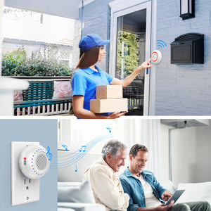 M523 กริ่งประตูไร้สาย 220v แบบเสียบปลั๊กใช้ในบ้านพร้อม 52 ท่วงทำนองและ 5 ระดับเสียง ไฟ LED กระพริบ โหมดเงียบ - Product Image 3