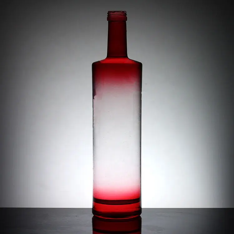 สีสันแก้วขวดพร้อมฝาปิดดูดีสีแดงขวด75cl 1.75L