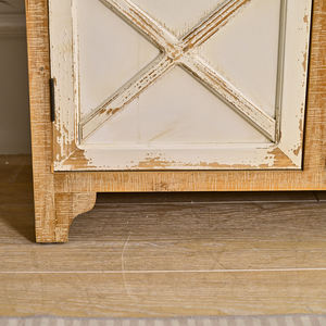 INNOVA White Panel Modern Handmade Durable <b>Sideboard</b> Accent Design Farmhouse Hotel <b>Glass</b> Door Living Room Kitchen Dining Use - Product Image 6