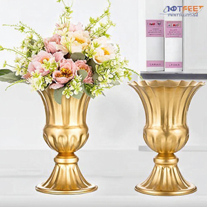 Nordic Modern Luxury Handmade Eco-Friendly Metal Tabletop <b>Vase</b> Home & Office <b>Decor</b> Birthday Creative Golden Flower - Product Image 3