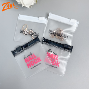 Custom Small Reusable Plastic Clear Pvc Zipper Bag for Cosmetic <b>Jewelry</b> Ring <b>Packaging</b> Ziplock Pouch with Logo Factory Direct - Product Image 1